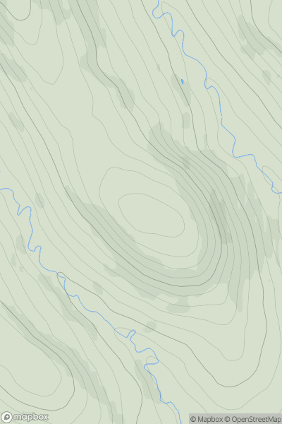 Thumbnail image for Blaeberry Hill [The River Tweed to the English Border] [NT200043] showing contour plot for surrounding peak